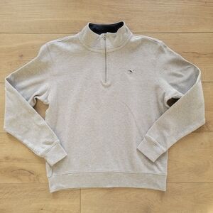 Vineyard Vines Boys Size Large (16) Light Gray Saltwater Quarter-Zip,